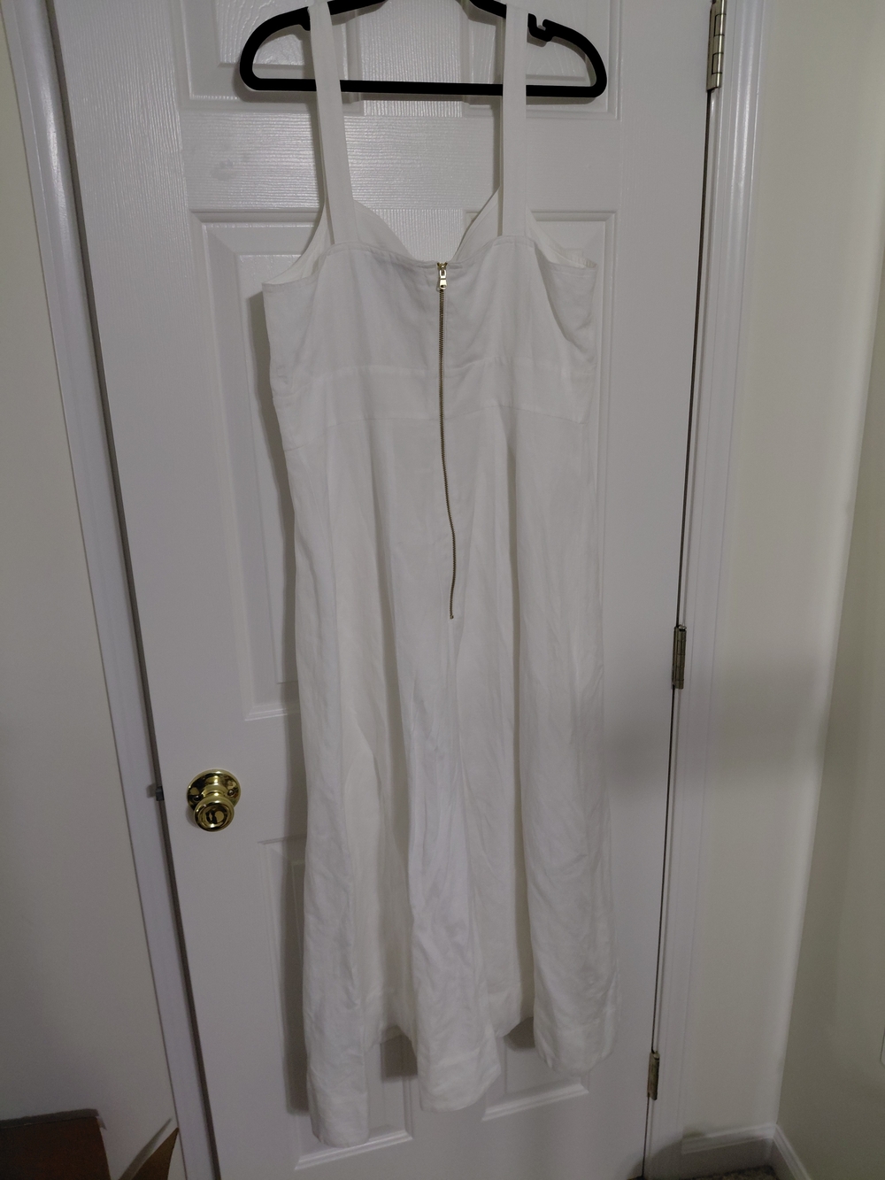 LOFT White Dress with back Zip Detail